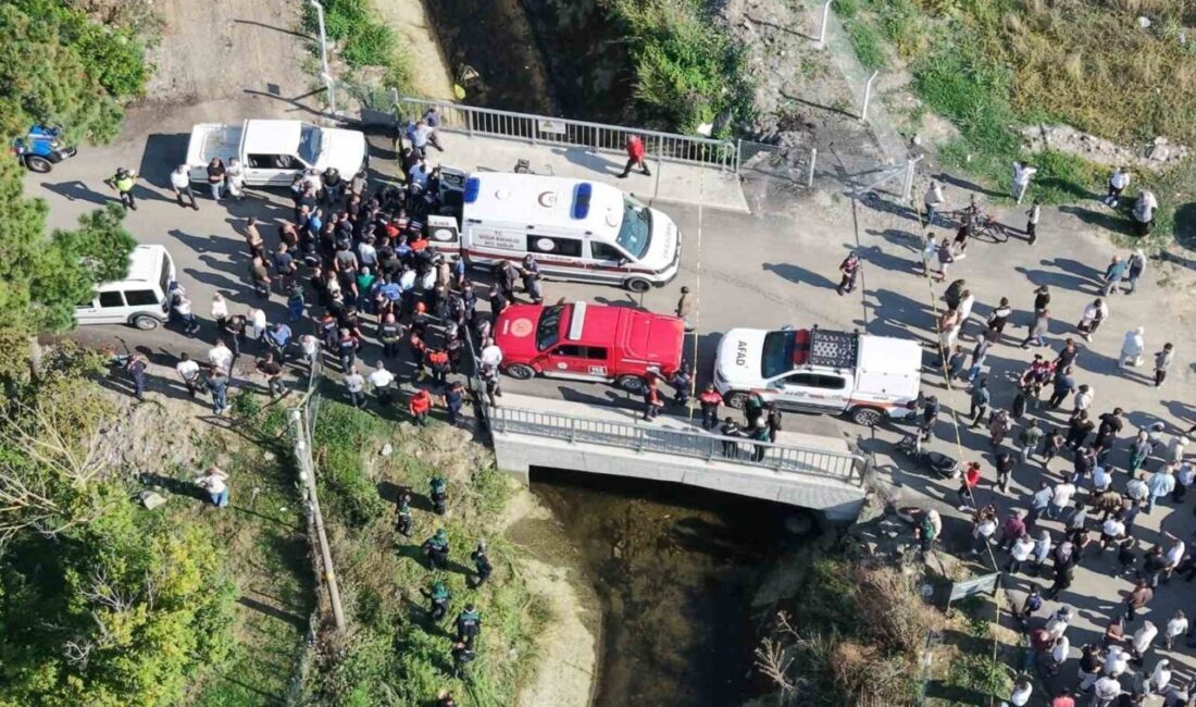 Samsun’un Bafra ilçesinde, bir otomobilin sulama kanalına düşmesi sonucu kaybolan