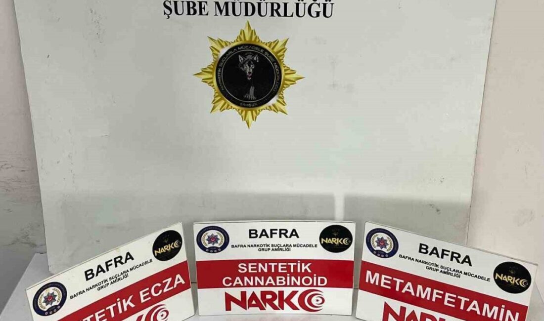 Samsun’un Bafra ilçesinde gerçekleştirilen uyuşturucu operasyonunda 3 şüpheli gözaltına alındı