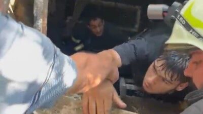 Şanlıurfa’nın Viranşehir ilçesinde kaydedilen olayda, bahçede bulunan tahtalarla örtülü bir