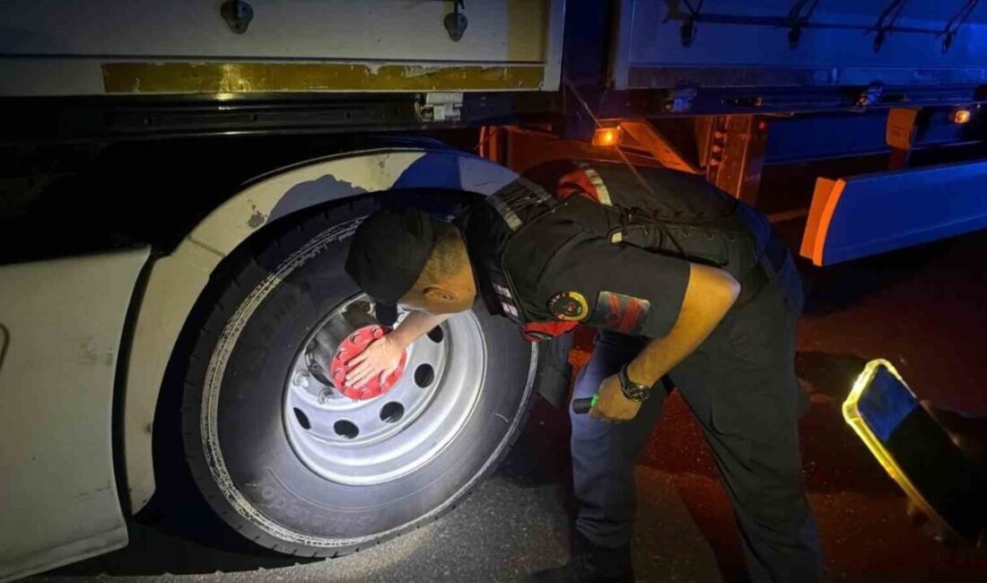 Bilecik’te seyir halinde bulunan bir tırın balatalarının ısınması sonucu duman