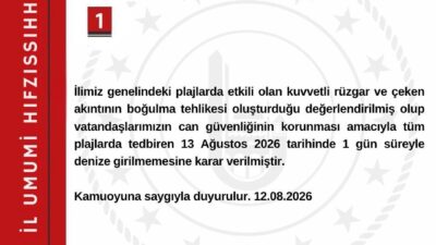 Bartın ilinde İl Umumi Hıfzıssıhha Kurulu tarafından alınan bir kararla,