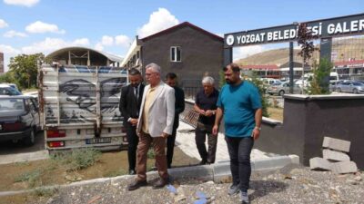 Yozgat Belediye Başkanı Kazım Arslan, Yenilenen Galericiler Sitesi’nde düzenlediği basın
