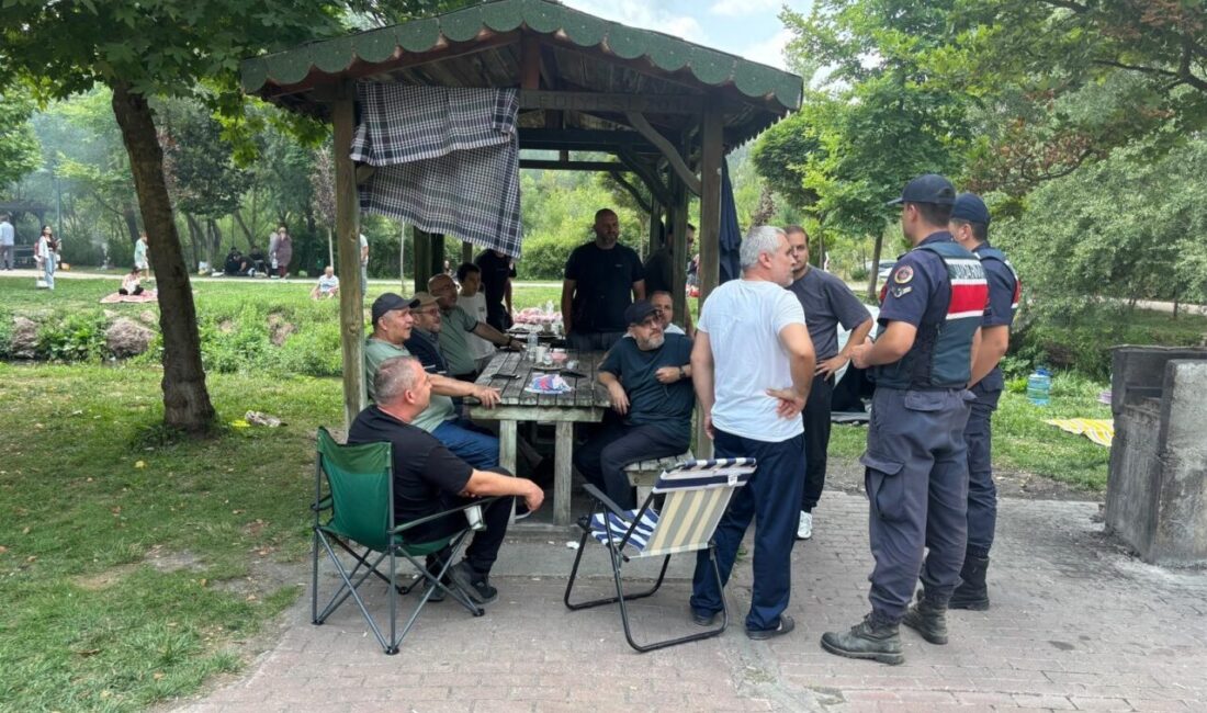 Bilecik’in Bozüyük ilçesinde jandarma ekipleri, Türbin Mesire Alanı’nda bulunan yaklaşık
