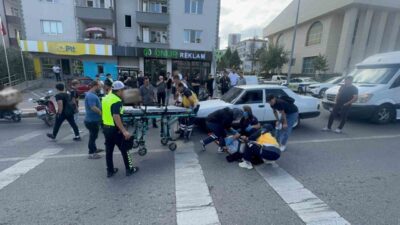 Bilecik ilinde bir motosikletin bir yayaya çarpması sonucunda yaya yaralanırken,