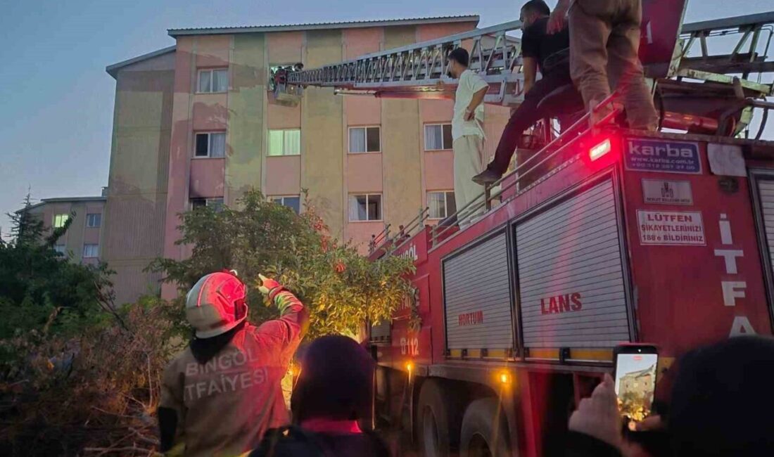 Bingöl ilinde bulunan bir apartman dairesinde meydana gelen yangın, mahalle