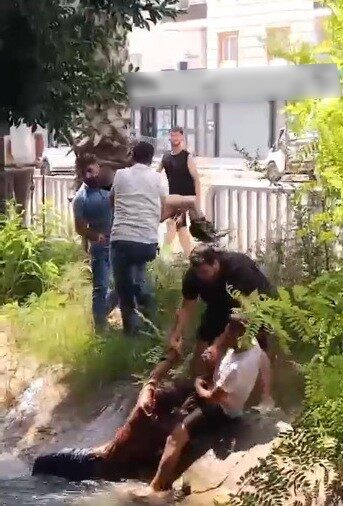 Mersin’in Tarsus ilçesinde meydana gelen olayda, su kanalına düşen yabancı