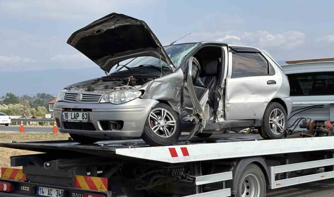 Bolu’da meydana gelen bir trafik kazasında, hafif ticari araç ile