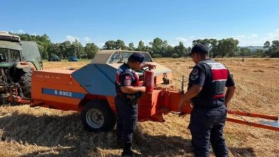 Bolu’da jandarma ekipleri, hasat mevsiminde artan yangın riskiyle başa çıkmak