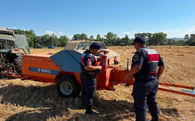 Bolu’da jandarma ekipleri, hasat mevsiminde artan yangın riskiyle başa çıkmak