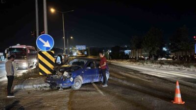 Bolu’da D-100 karayolunda meydana gelen trafik kazasında, kırmızı ışıkta dönüş