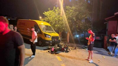 Bolu’da bir motosiklet ile bir panelvanın çarpıştığı trafik kazasında motosiklet