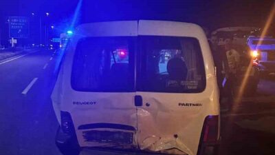 Bolu’da D-100 kara yolunda meydana gelen trafik kazasında otomobil ile