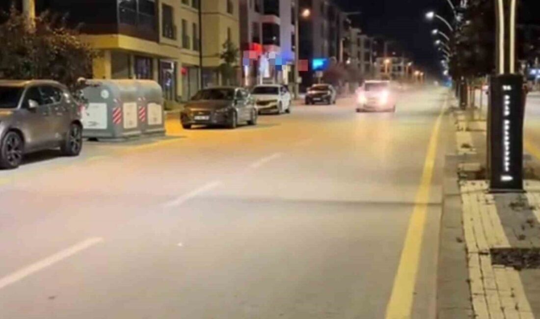 Bolu’da, Kılıçarslan Mahallesi Muhsin Yazıcıoğlu Bulvarı’nda tehlikeli şekilde araç kullanan
