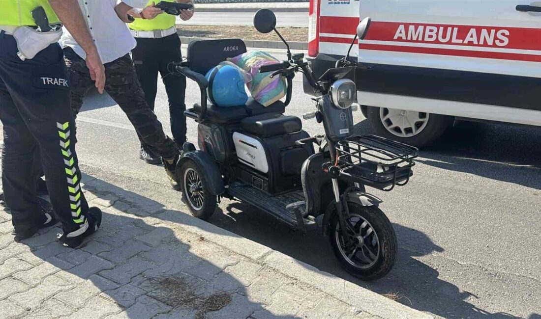 Burdur’da meydana gelen trafik kazasında, bir 3 tekerlekli motosiklet sürücüsü