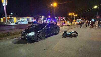 Burdur’da meydana gelen trafik kazasında, bir otomobil ile bir motosiklet