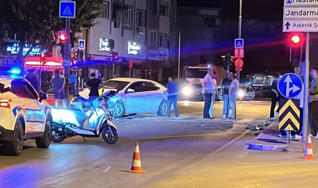 Bursa’nın İnegöl ilçesinde meydana gelen trafik kazasında 2 araç çarpıştı