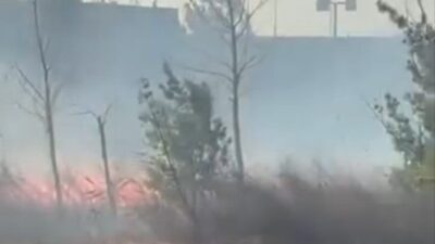 Bursa’da bir fabrikanın yakınındaki boş arazide meydana gelen yangın, çevre