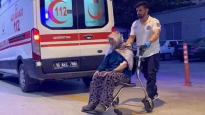 Bursa’nın İnegöl ilçesindeki bir evde çıkan yangında mahsur kalan bir