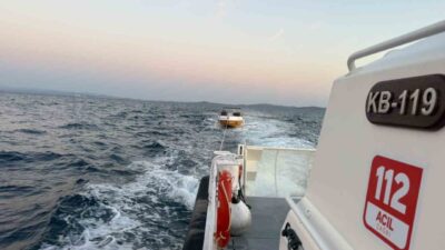 Çanakkale Boğazı’nda, Ayvacık ilçesi yakınlarında motor arızası nedeniyle sürüklenmeye başlayan