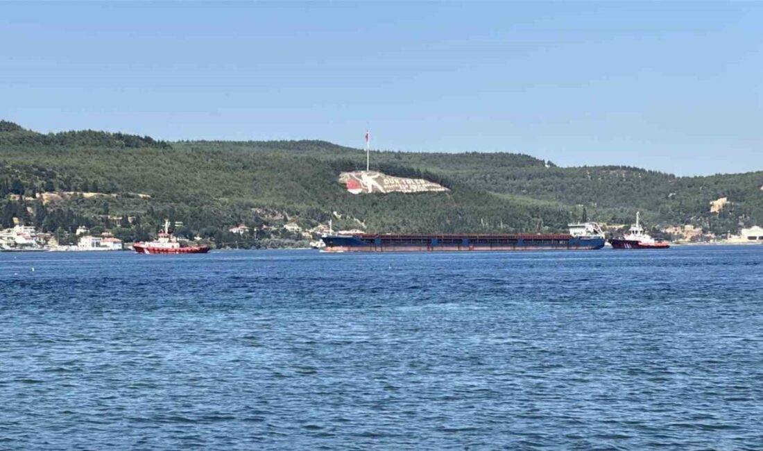 Çanakkale Boğazı’nda seyreden 142 metre uzunluğundaki genel kargo gemisi ‘KAPITAN