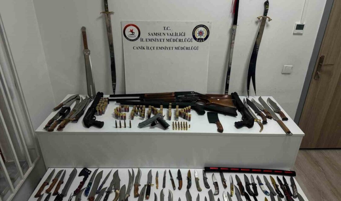 Samsun’un Canik ilçesinde, polis ekiplerinin gerçekleştirdiği operasyonda 5 adet ruhsatsız