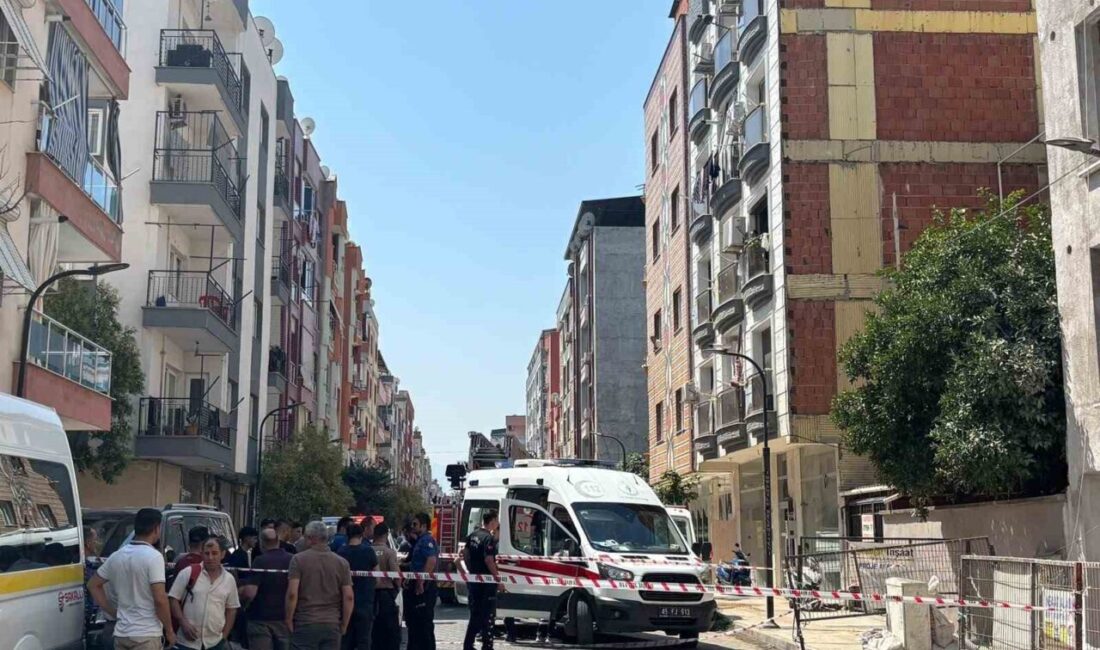 Manisa’nın Turgutlu ilçesinde, yapımı devam eden 5 katlı bir binanın