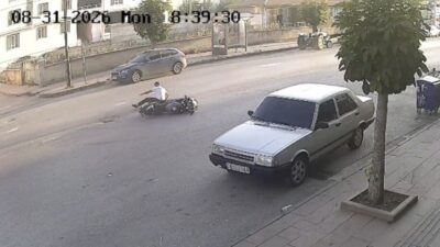Çorum’un Alaca ilçesinde motosiklet ile bisikletin çarpışması sonucunda meydana gelen