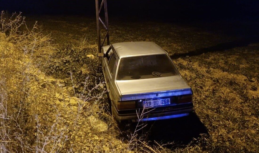 Alaca ilçesine bağlı Çorum’da meydana gelen trafik kazasında, sürücü aracın