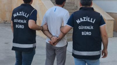 Nazilli ilçesindeki polis ekipleri, Cumhurbaşkanı Recep Tayyip Erdoğan’a hakaret içeren