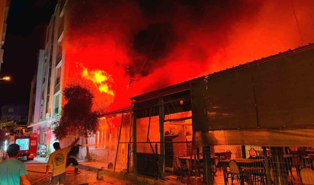Muğla’nın Dalaman ilçesinde bir iş yerinde başlayan yangın, yanında bulunan