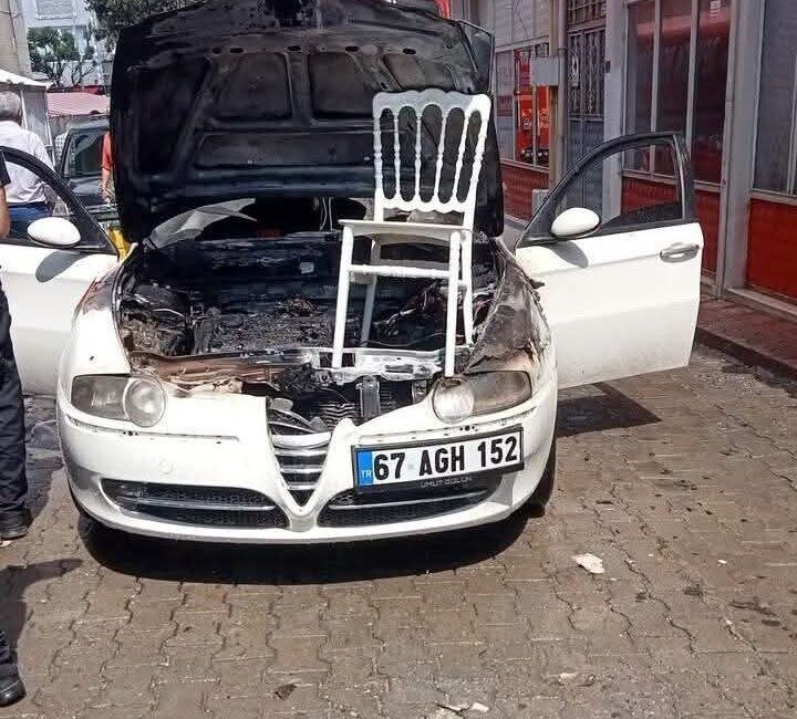 Zonguldak’ın Devrek İlçesi’nde bir araç yangını meydana geldi fakat hızlıca