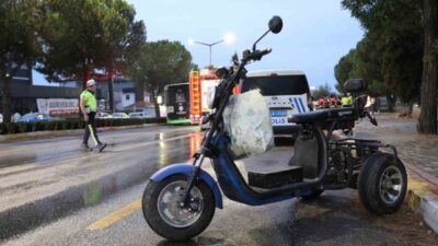 Denizli’de meydana gelen kaza, kontrolünü kaybeden bir motosiklet sürücüsünün, halk
