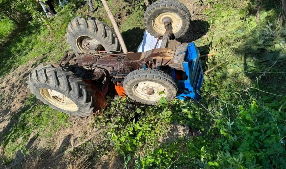 Amasya’da meydana gelen bir kaza sonucunda traktörün devrilmesi sonucu altında