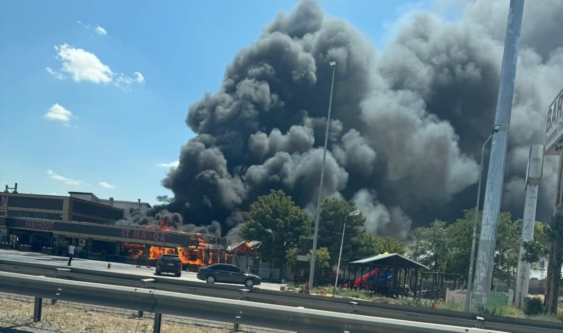 Konya’nın Kulu ilçesinde bulunan bir dinlenme tesisinin restoran kısmında meydana