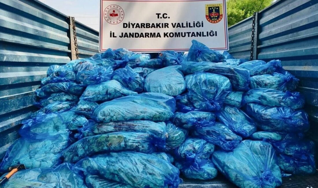 Diyarbakır’da Jandarma ekipleri tarafından gerçekleştirilen operasyonda yaklaşık 3 ton hayvansal
