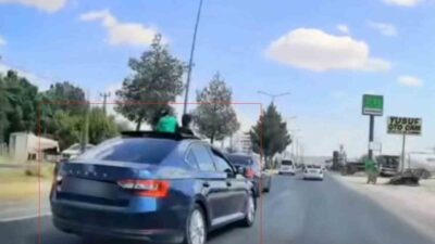 Diyarbakır’da bir sürücü, önceki gün makas atarak trafikte tehlikeli bir