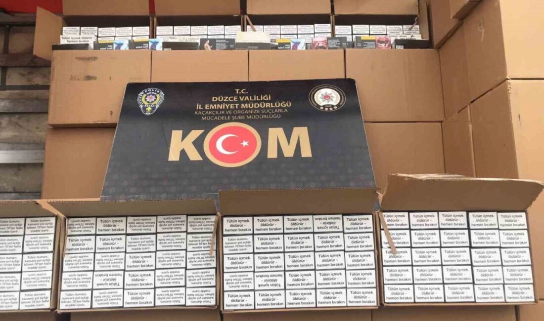 Düzce’de polis ve jandarma ekipleri, kaçakçılara karşı sıkı operasyonlar düzenleyerek
