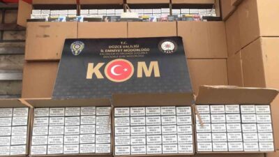 Düzce’de polis ve jandarma ekipleri, kaçakçılara karşı sıkı operasyonlar düzenleyerek