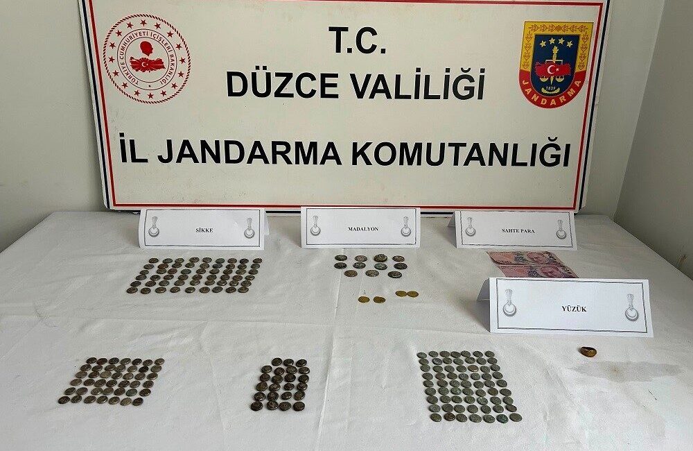 Düzce’de gerçekleştirilen bir operasyonda, Roma ve Bizans dönemlerine ait olduğu
