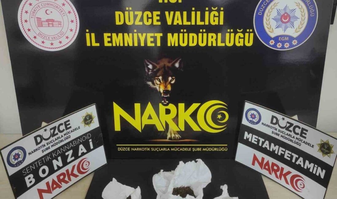 Düzce’de narkotik suçlarla mücadele ekipleri tarafından gerçekleştirilen operasyonlarda 46 olaya