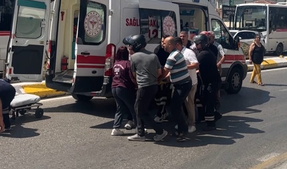 Edirne’de bir minibüs ile motosikletin çarpışması sonucu meydana gelen kazada