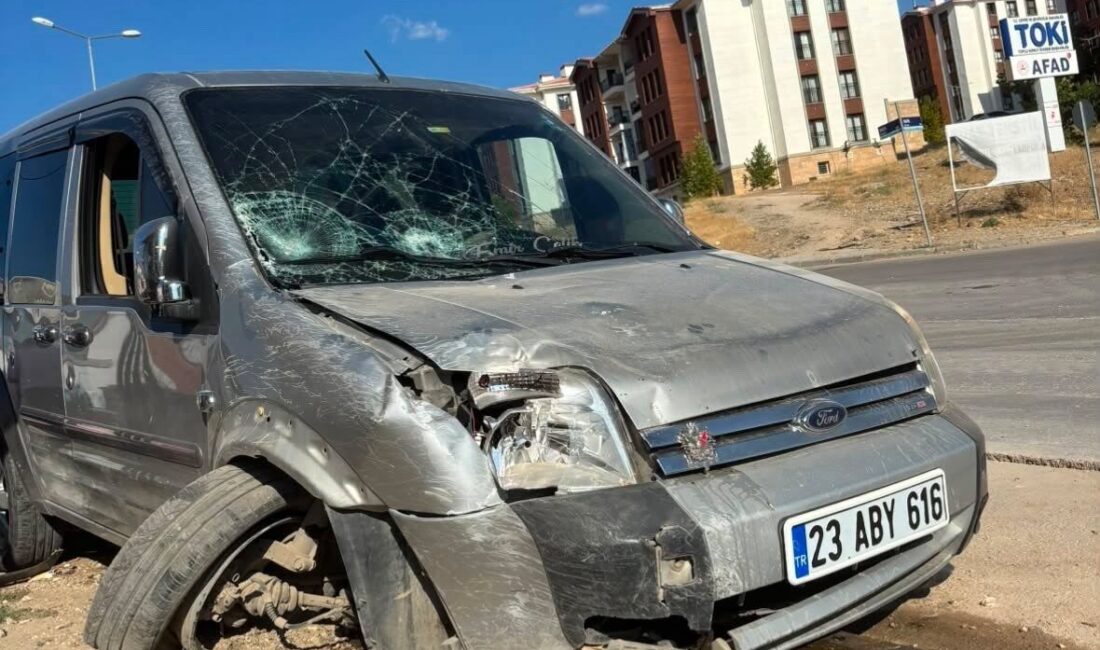 Elazığ’ın Çatalçeşme Mahallesi’nde meydana gelen trafik kazasında, bir hafif ticari