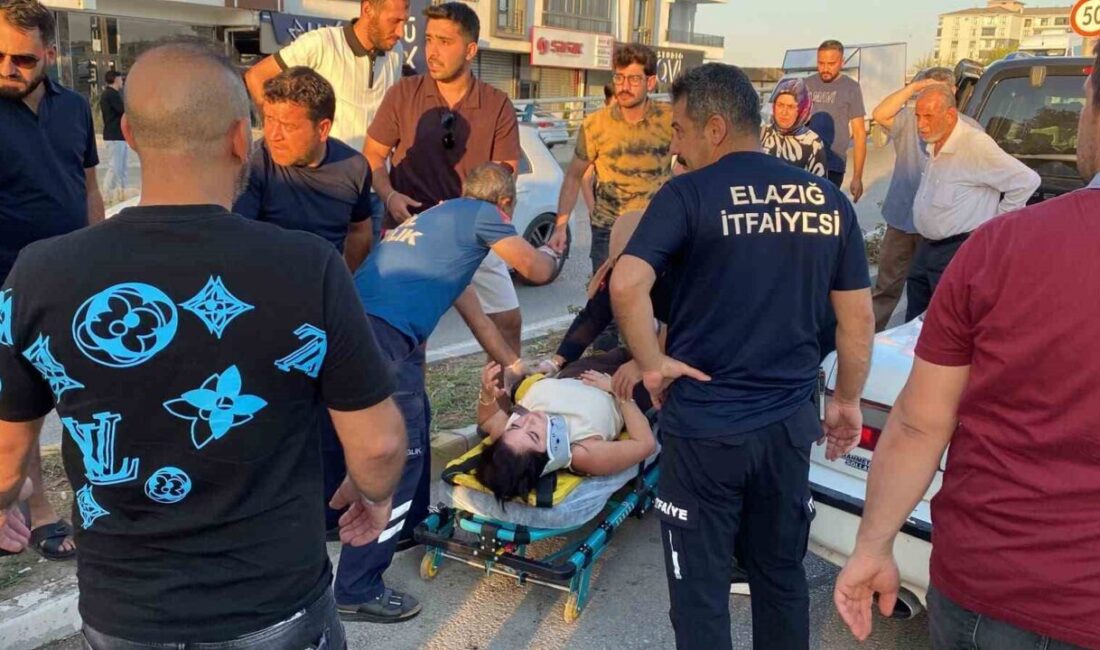 Elazığ’da meydana gelen zincirleme trafik kazasında 3 araç karıştı ve