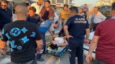 Elazığ’da meydana gelen zincirleme trafik kazasında 3 araç karıştı ve