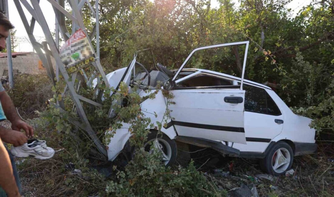 Adana’nın Kozan ilçesinde bir Tofaş marka otomobilin kontrolünden çıkarak bir
