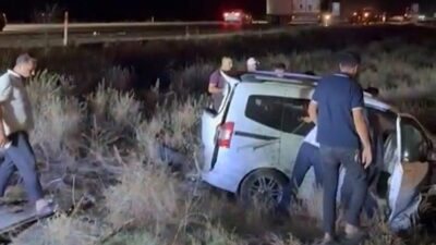 Konya’nın Ereğli ilçesinde meydana gelen bir trafik kazasında, tali yoldan