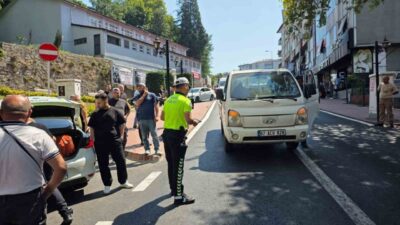Ereğli ilçesinde bir aracın yayaya çarpması sonucu meydana gelen trafik