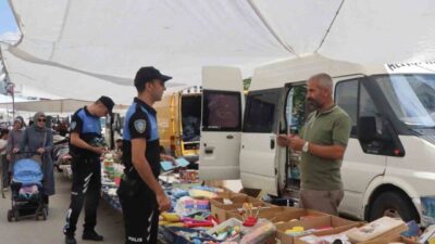 Erzurum’da, Toplum Destekli Polislik Şube Müdürlüğü ekipleri, Hilalkent mahallesinde kurulan