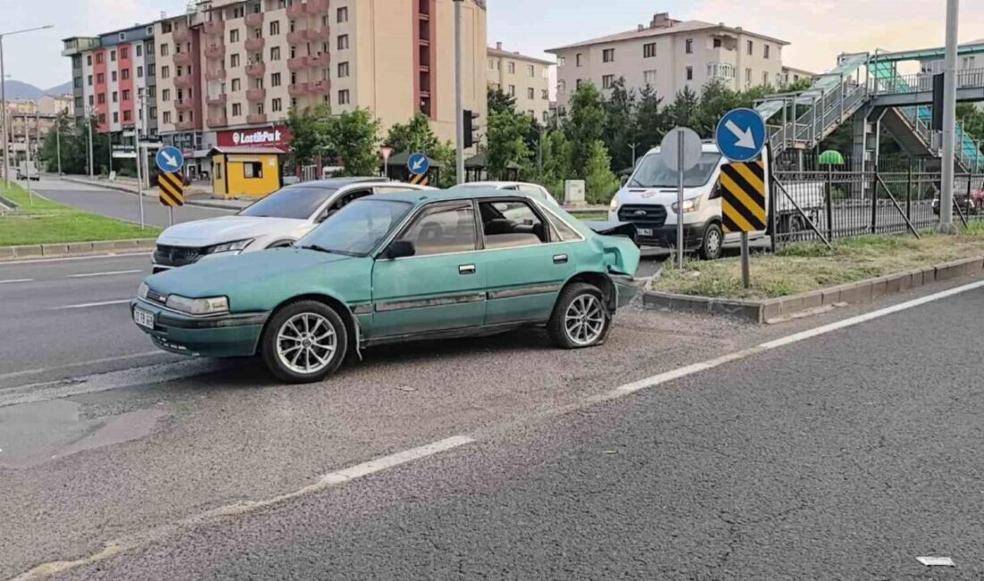 Erzurum’da meydana gelen zincirleme trafik kazasında üç araç karıştı ve