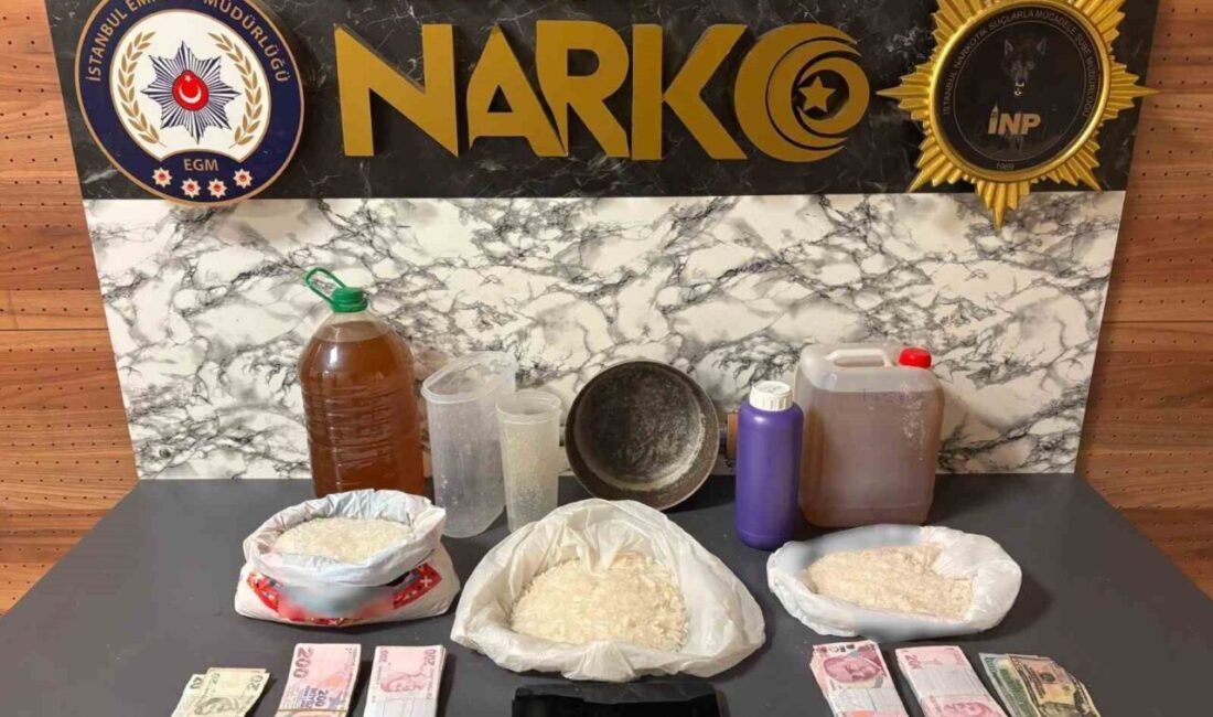 Esenyurt’ta gerçekleştirilen operasyonda 13 kilo 550 gram uyuşturucu madde bulundu